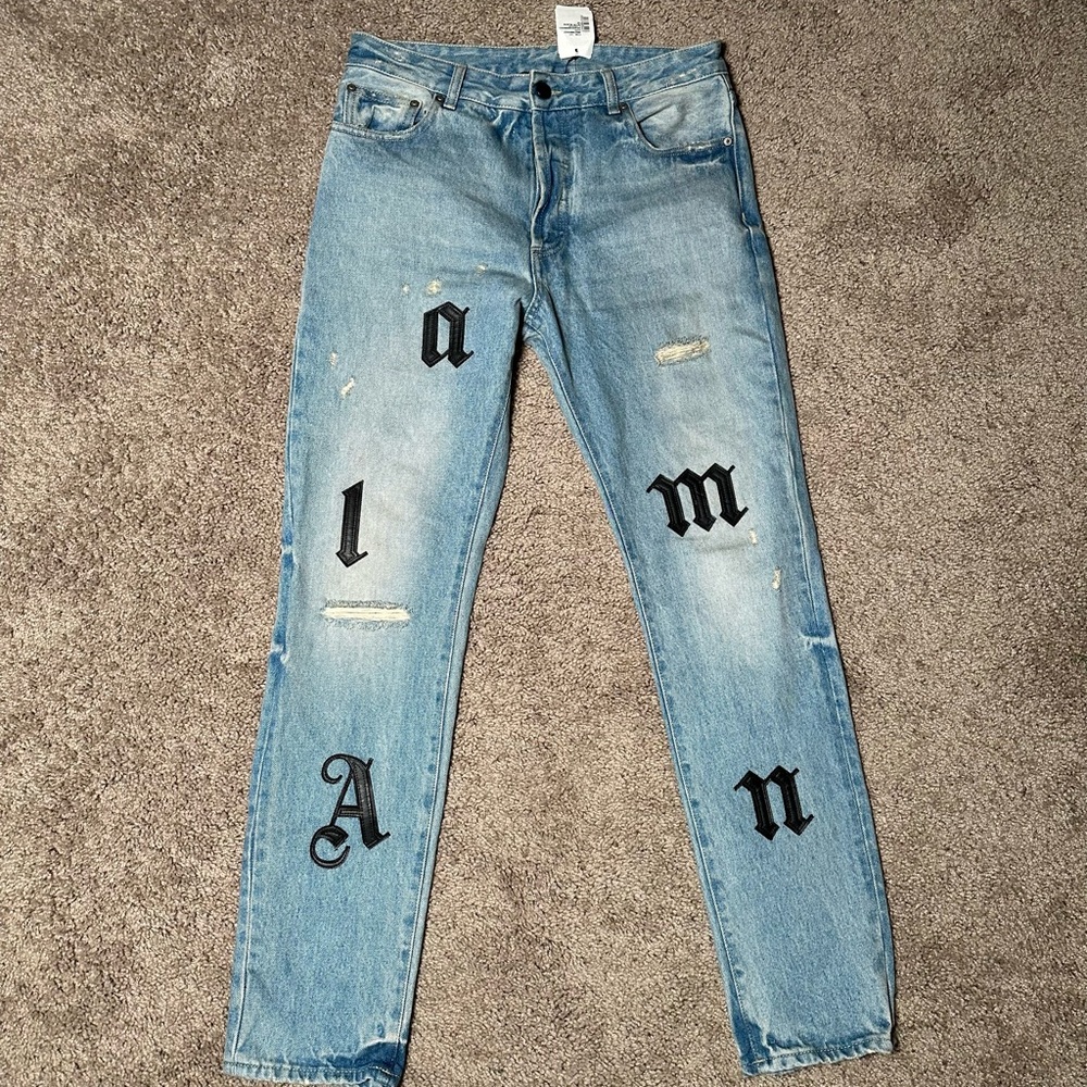 Palm Angels Logo Patch Jeans BRAND NEW
